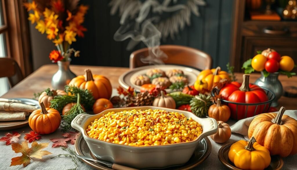 Serving corn casserole