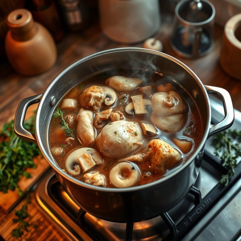 Chicken Stew with Mushrooms and Onions Recipe