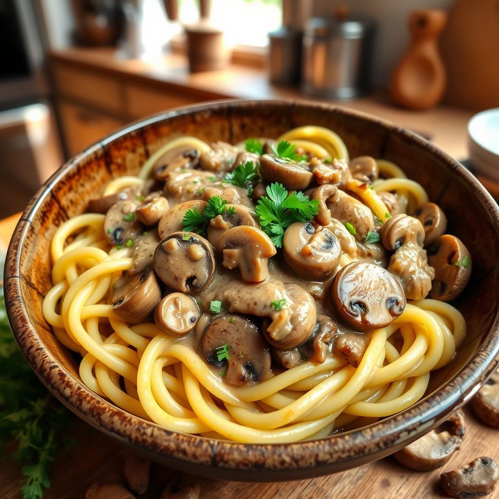 Creamy Vegan Mushroom Stroganoff Recipe