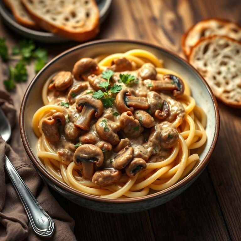 Creamy Vegan Mushroom Stroganoff Recipe