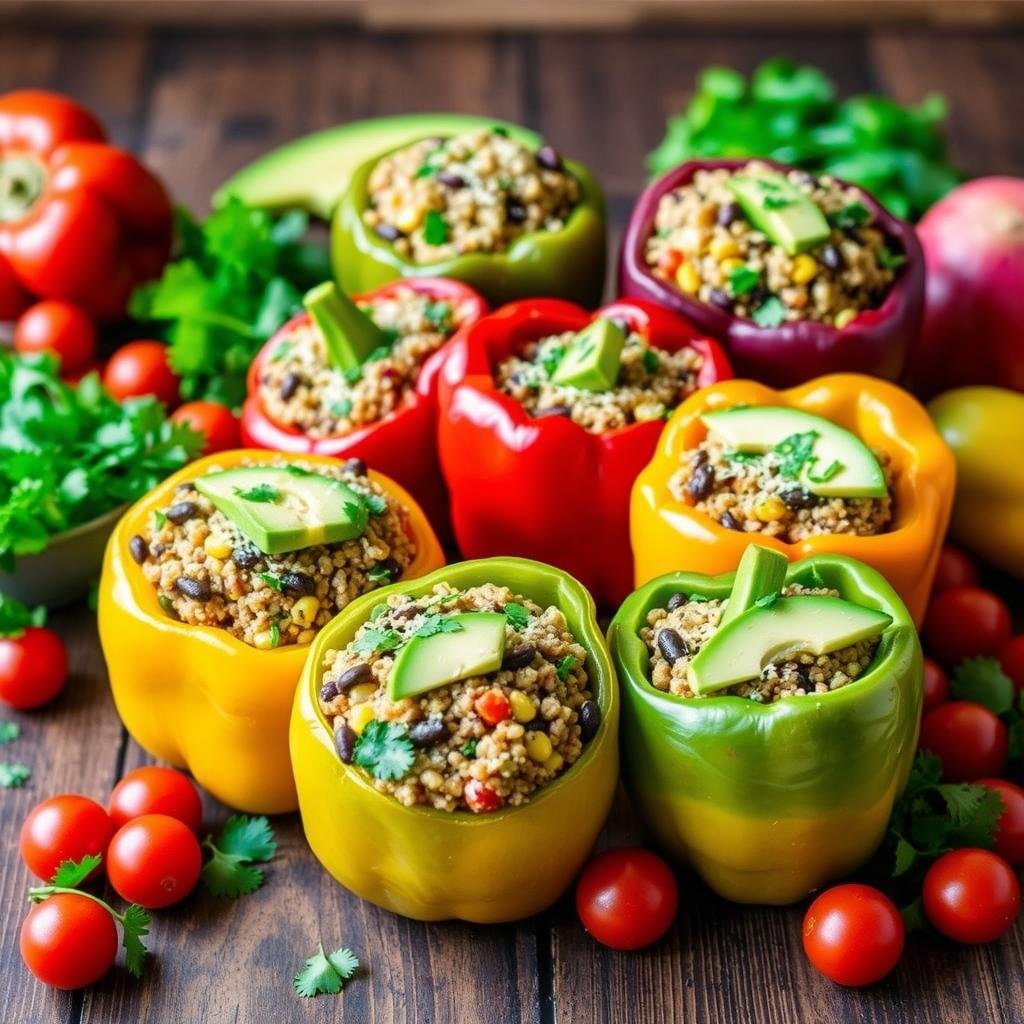 Easy Vegan Stuffed Peppers