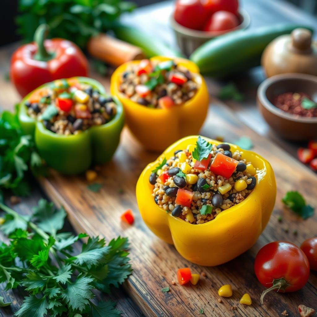 Easy Vegan Stuffed Peppers