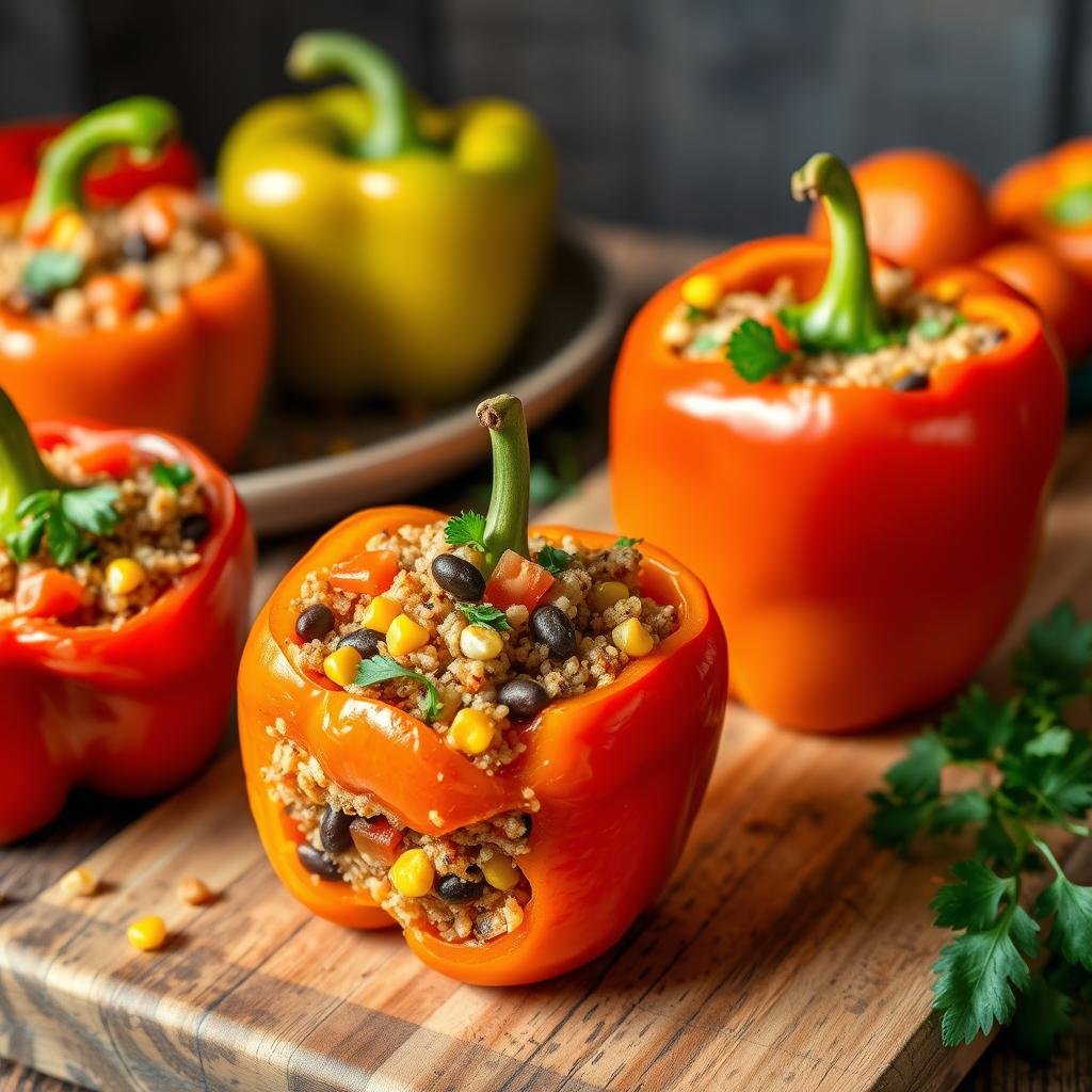 Easy Vegan Stuffed Peppers