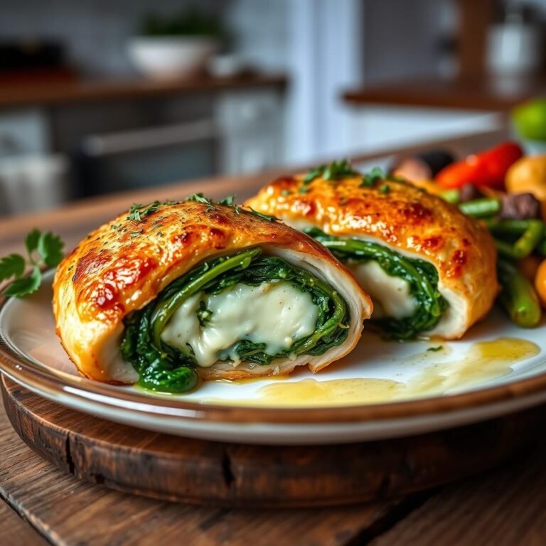 Stuffed Spinach and Cheese Chicken Breasts Recipe