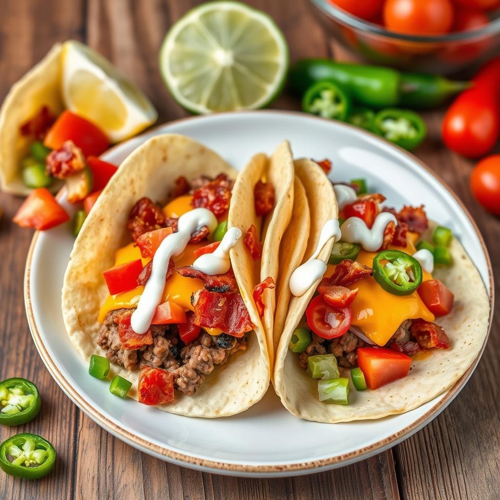 Tex-Mex Fusion Cuisine: Bacon Cheeseburger Tacos