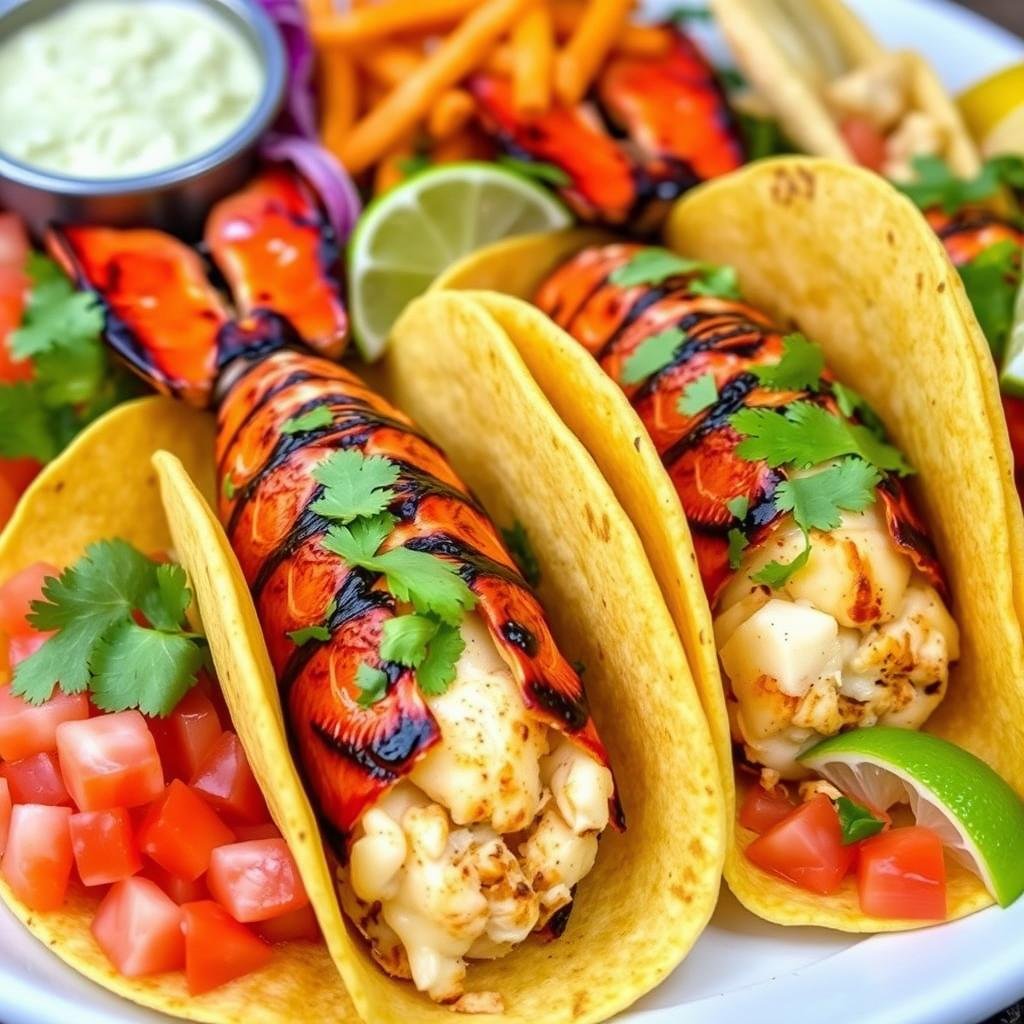 grilled lobster for tacos