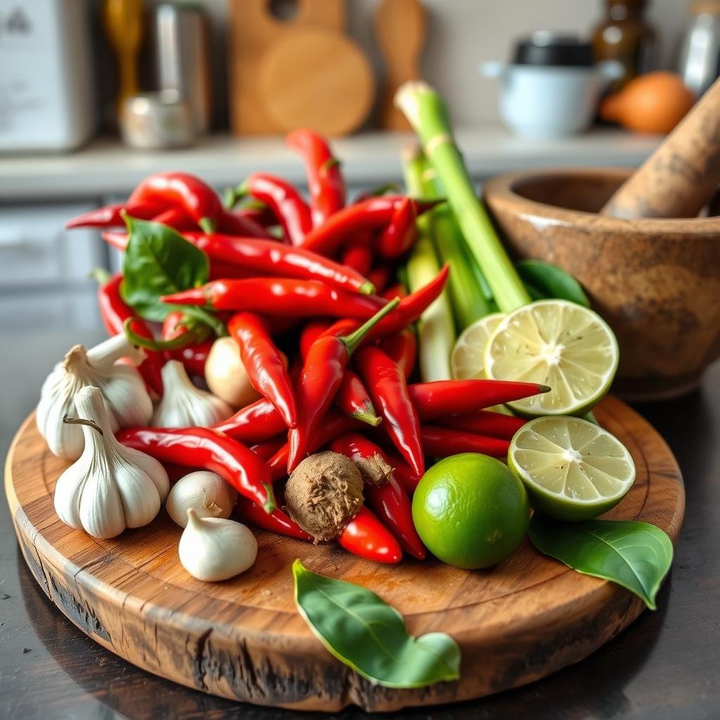 homemade red curry paste