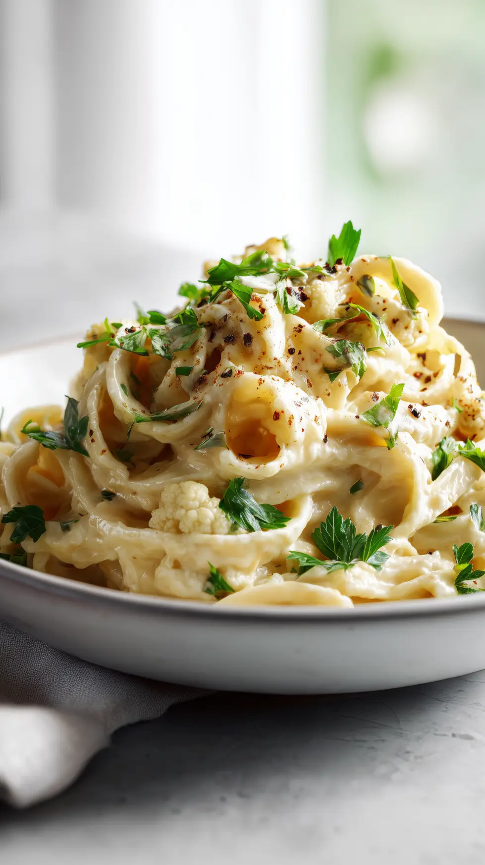 Creamy Vegan Cauliflower Alfredo Pasta