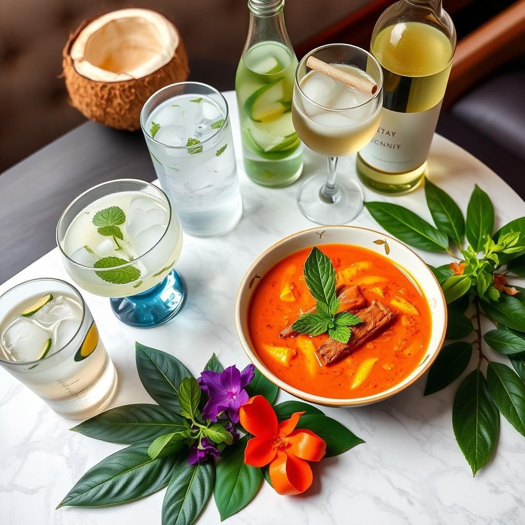 pairing beverages with spicy vegan curry