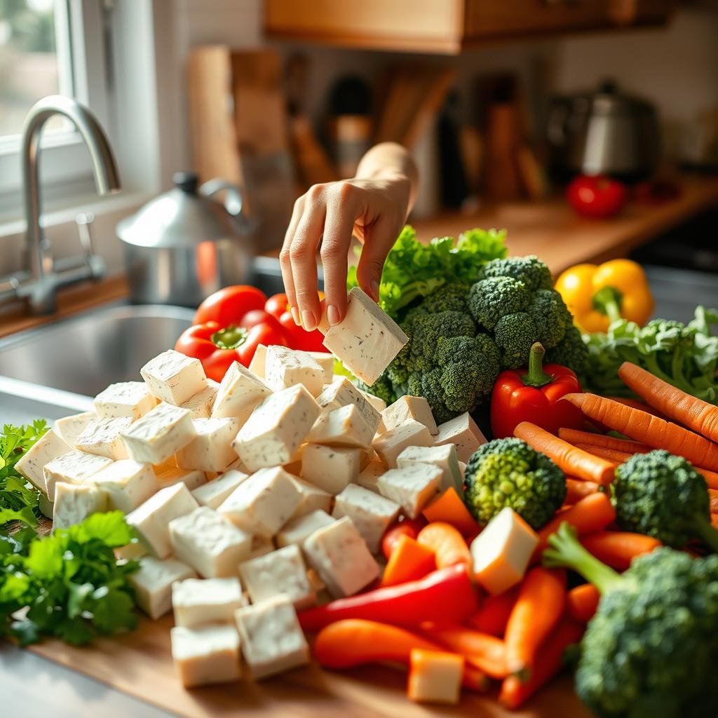 selecting tofu for stir-fry