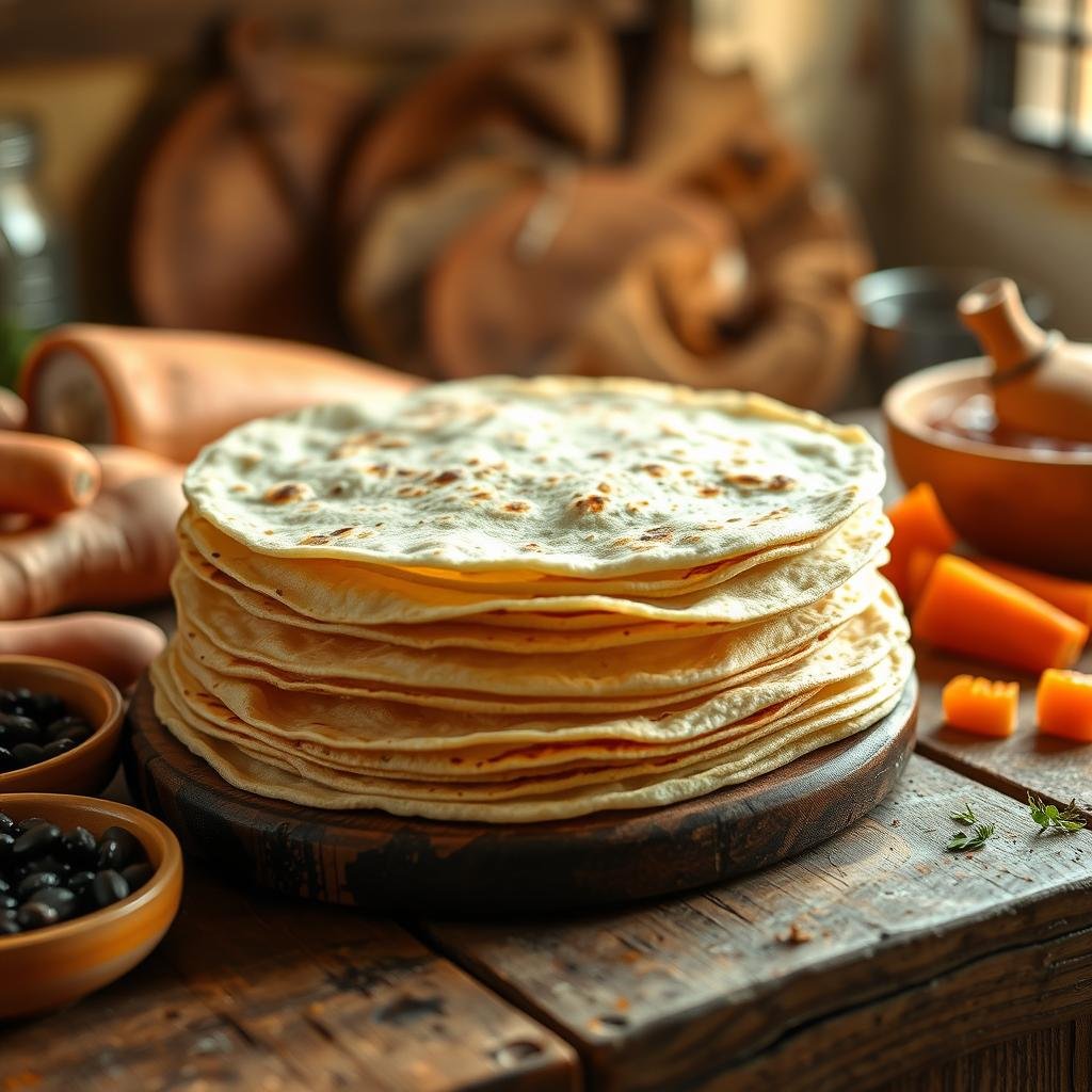 warm tortillas for sweet potato and black bean tacos