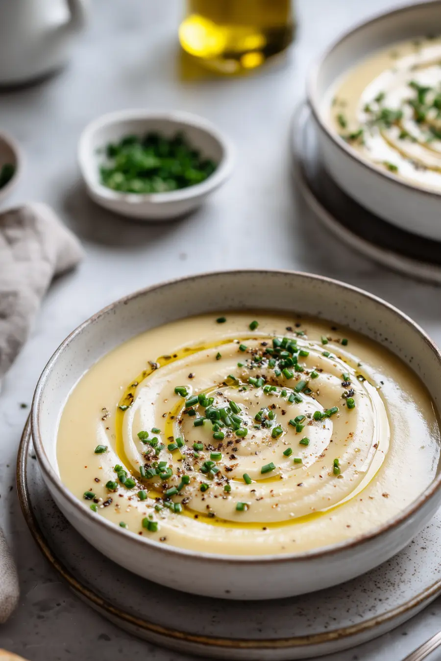 Vegan Roasted Garlic and Potato Soup Recipe
