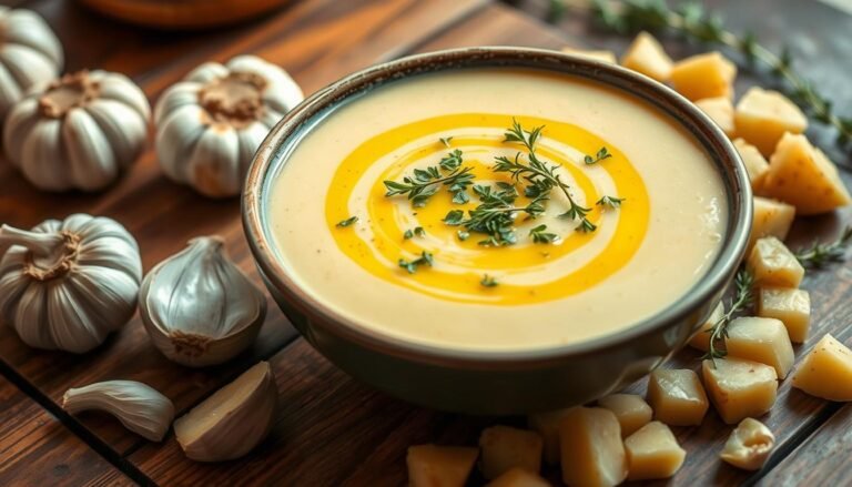 Vegan Roasted Garlic and Potato Soup Recipe