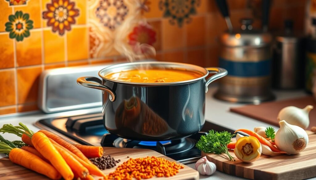 cooking Moroccan soup