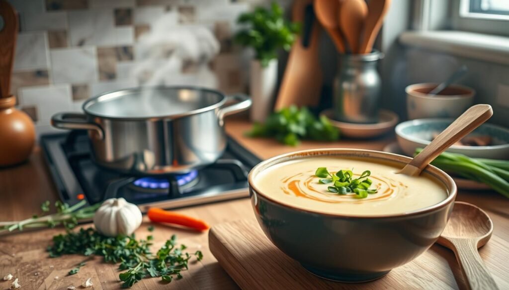 cooking vegan soup