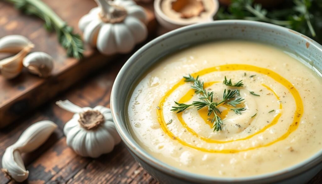 creamy potato garlic soup