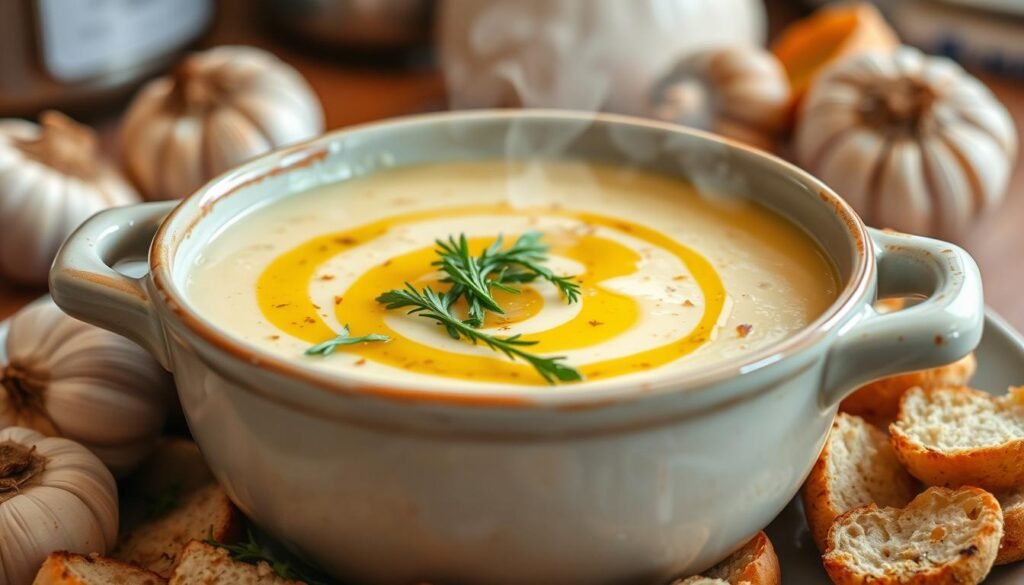 delicious garlic potato soup