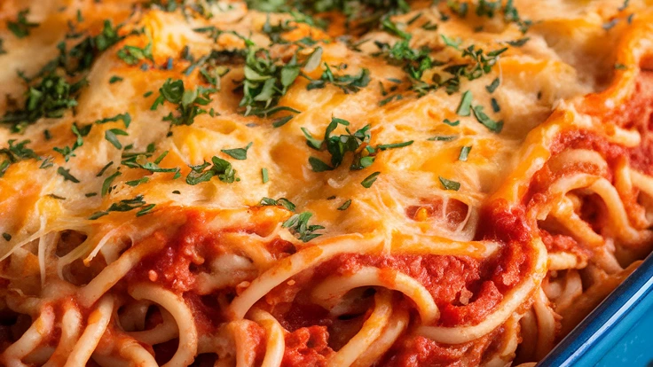 Baked Cream Cheese Spaghetti Casserole