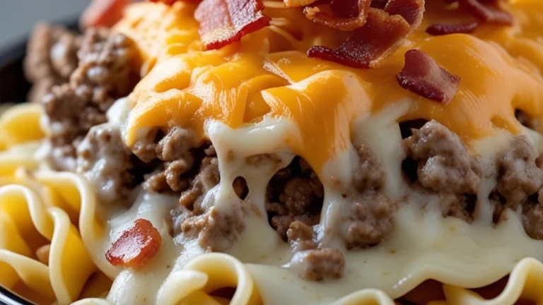 Bacon Cheeseburger Noodle Bake