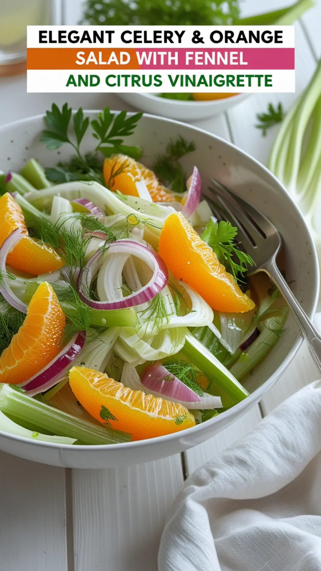 Refreshing Celery and Orange Salad with Fennel and Red Onion