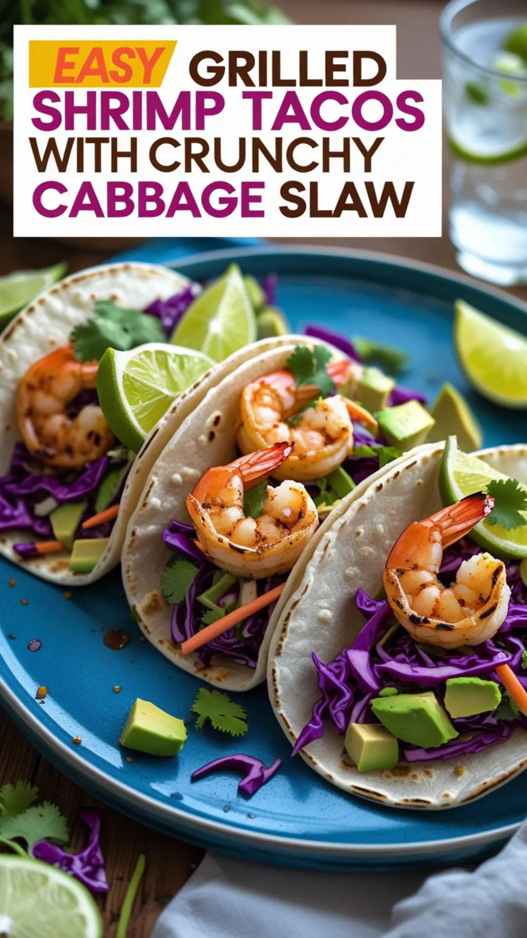 Zesty Grilled Shrimp Tacos with Cabbage Slaw