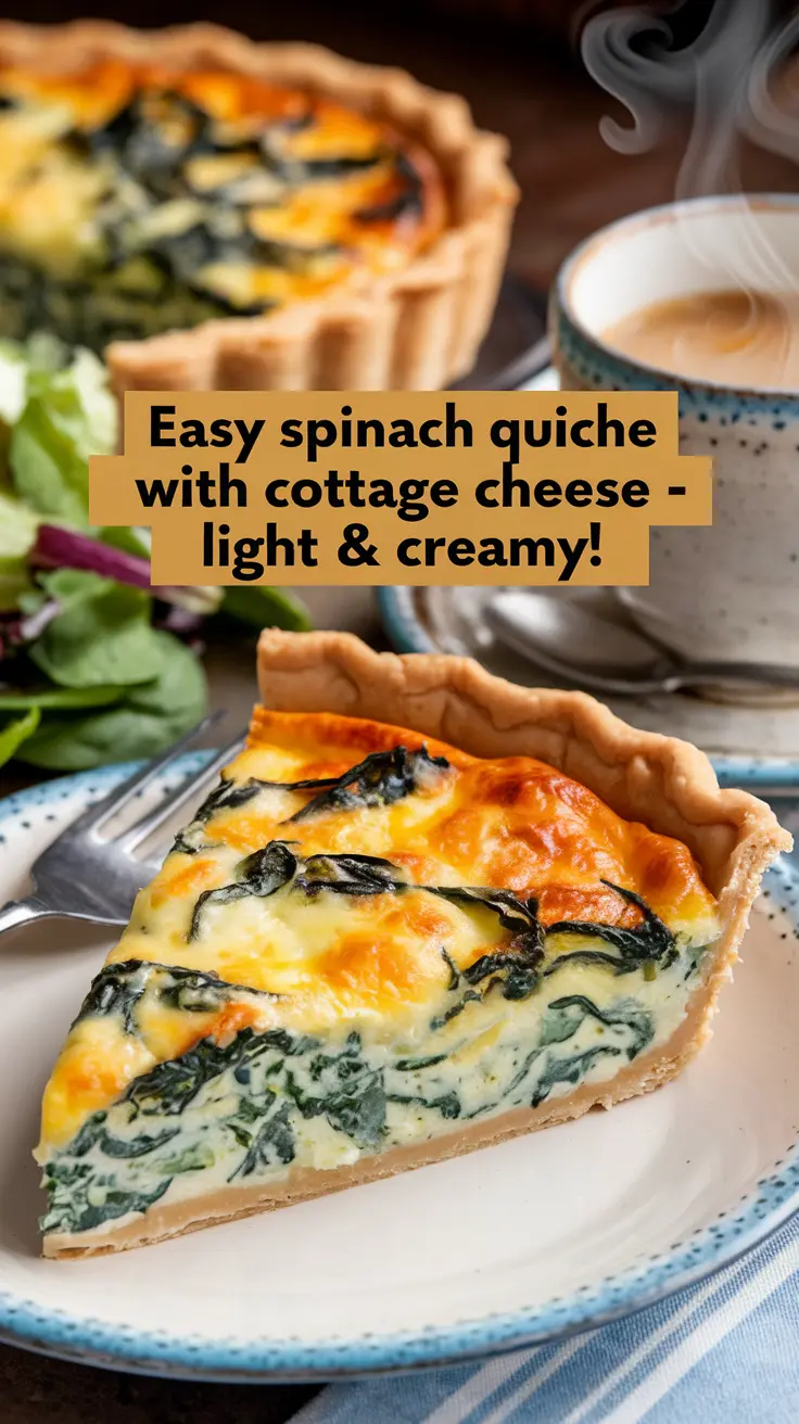 Cottage Cheese and Spinach Quiche a Protein Packed Dish