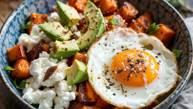 Breakfast Bowl: Cottage Cheese, Sweet Potato & Egg