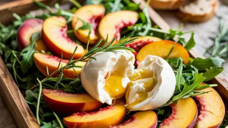 Peach & Burrata Board