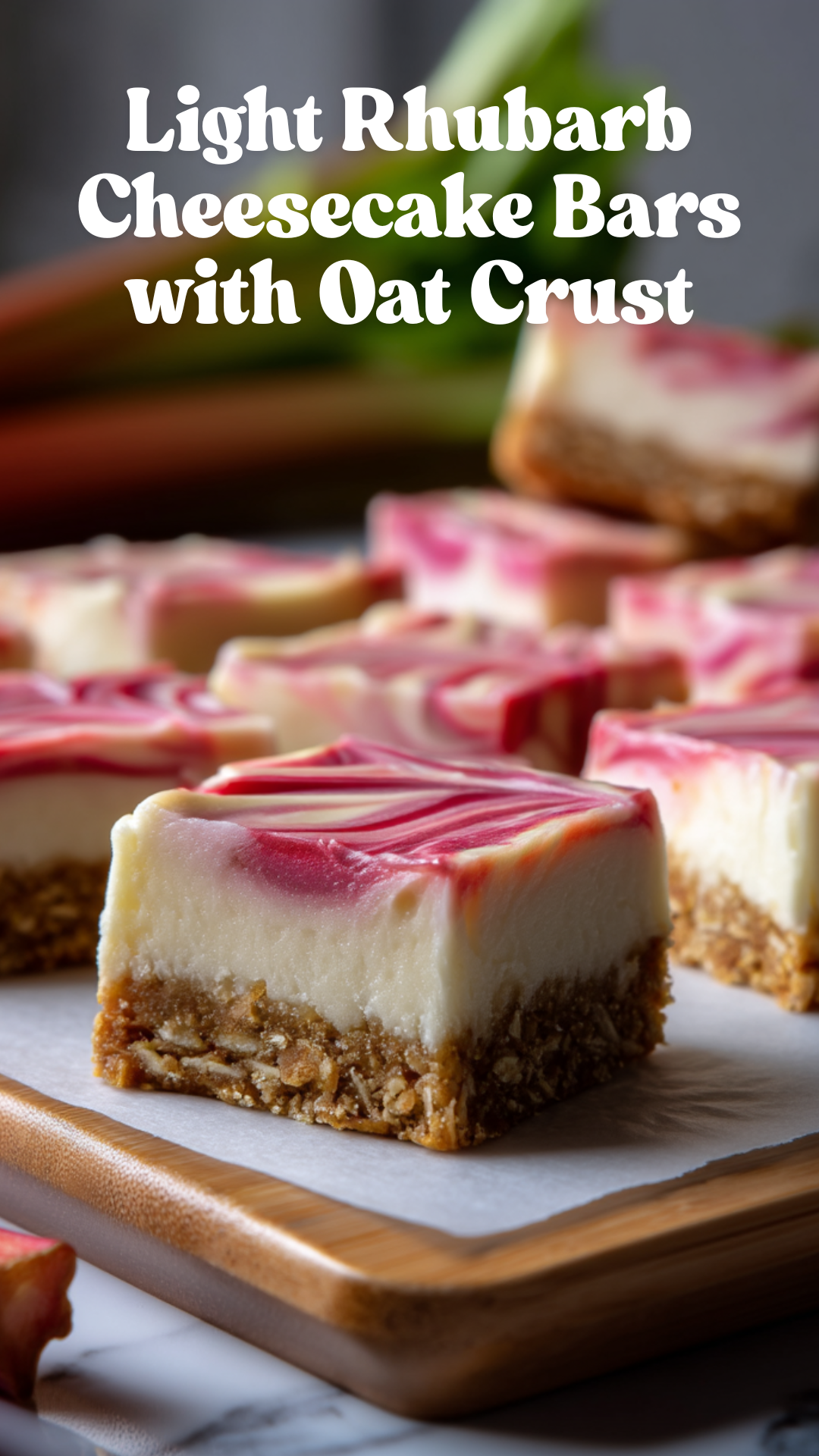 Rhubarb Cheesecake Bars – Light, Tangy & Creamy Bliss!