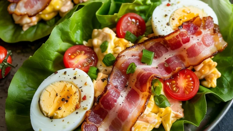 BLT Egg Salad Lettuce Wraps