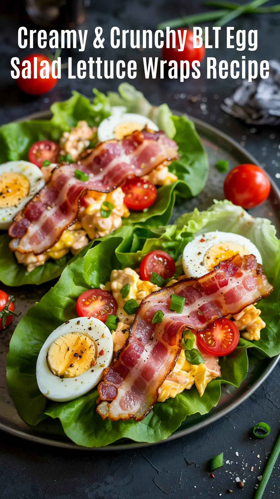 BLT Egg Salad Lettuce Wraps – Fresh, Crunchy, and Low-Carb