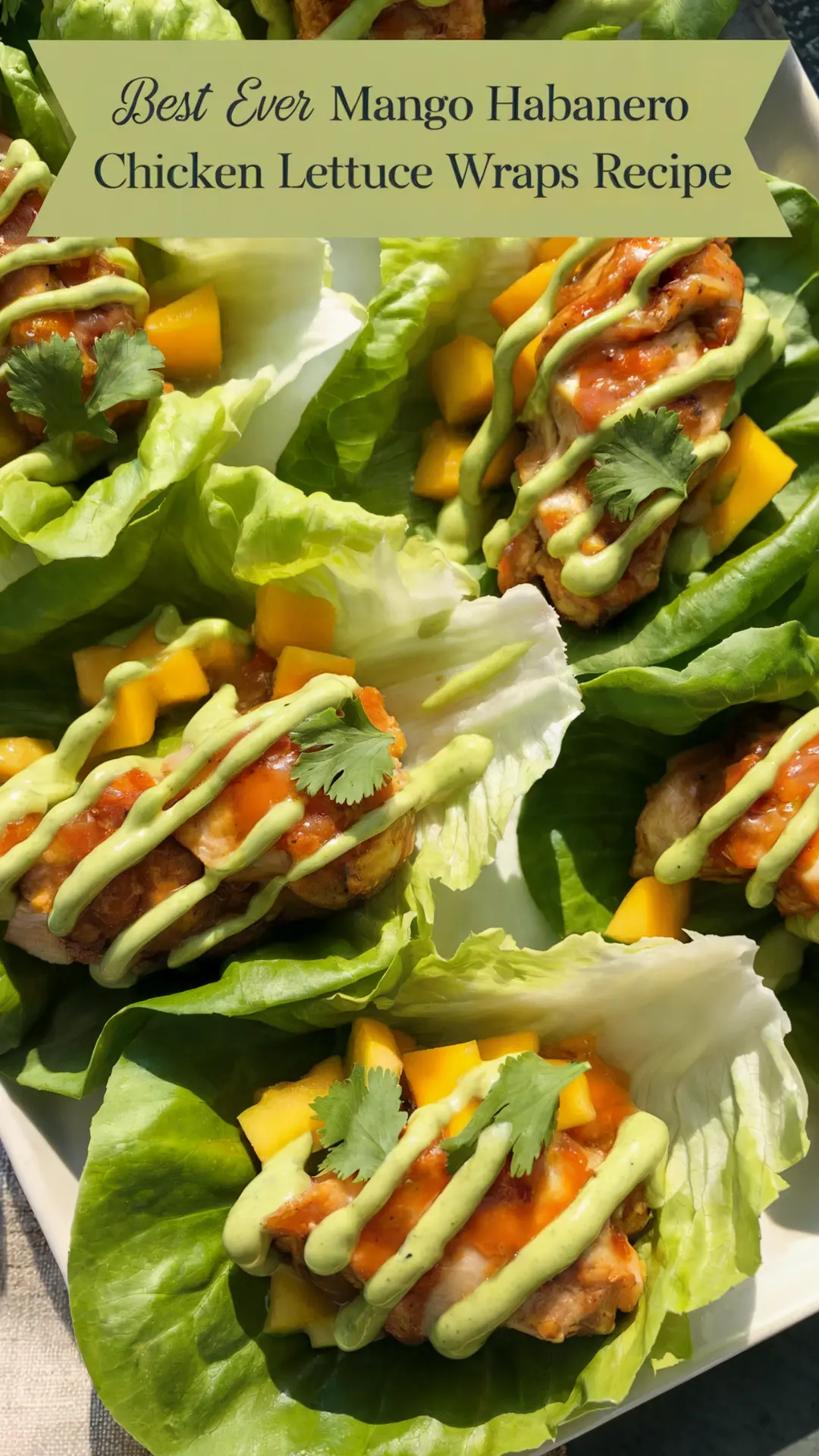 Spicy Mango Habanero Chicken Lettuce Wraps