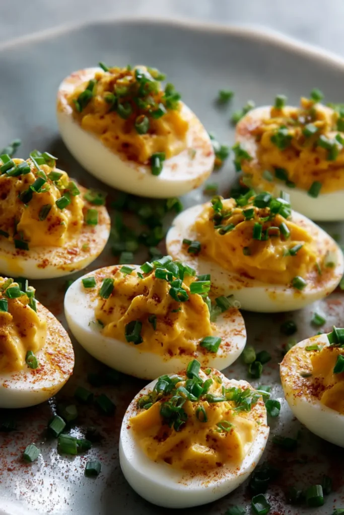 Curry Deviled Eggs with Greek Yogurt Curry Deviled Eggs