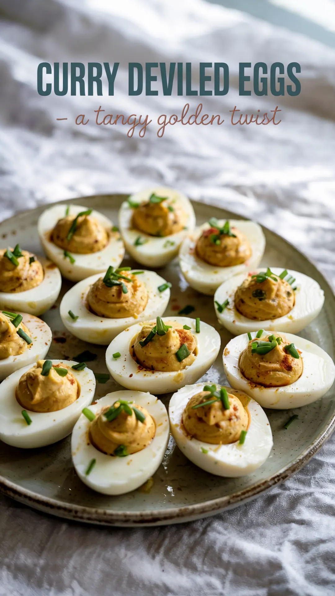 Curry Deviled Eggs with Greek Yogurt