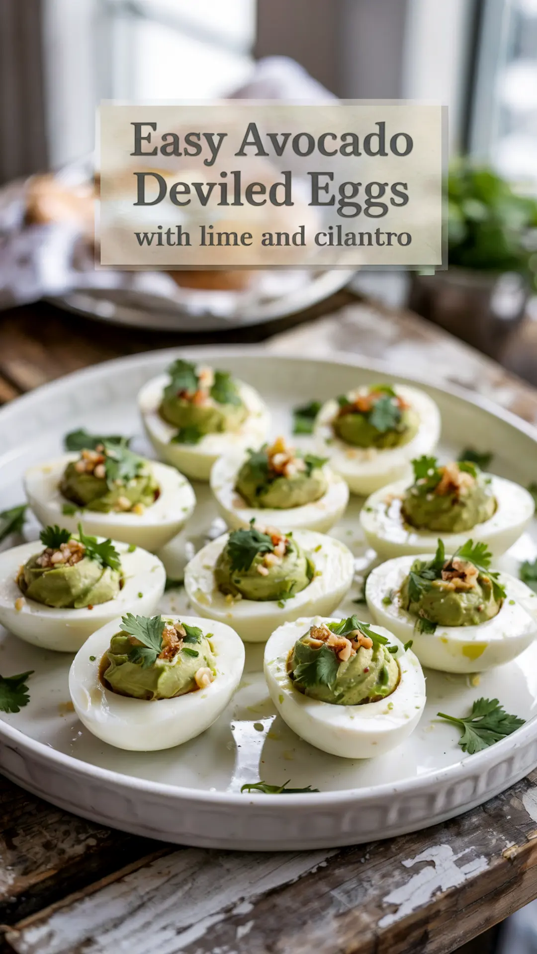 Creamy Avocado Deviled Eggs with a Kick