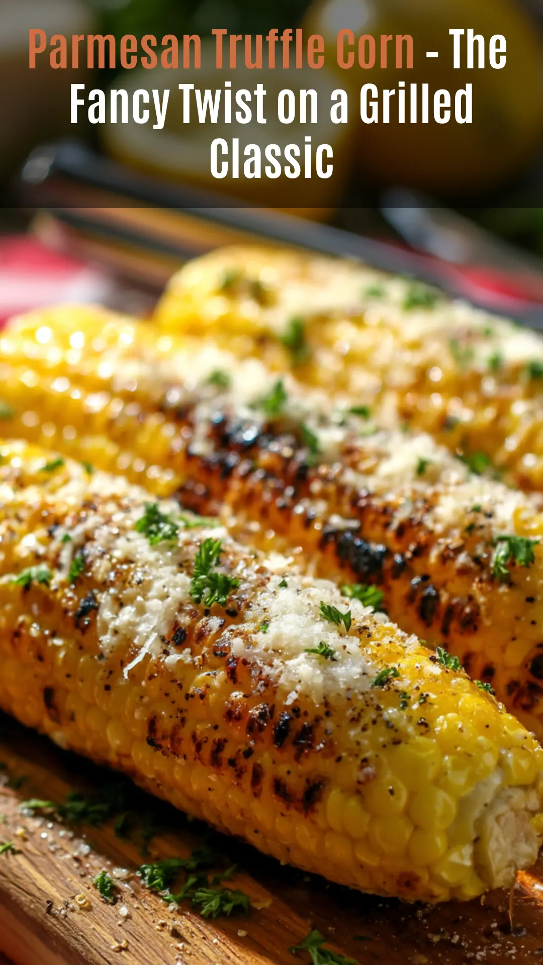 Grilled Parmesan Truffle Corn on the Cob