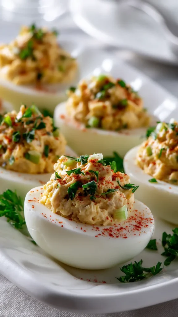 Tuna Salad Deviled Eggs Recipe