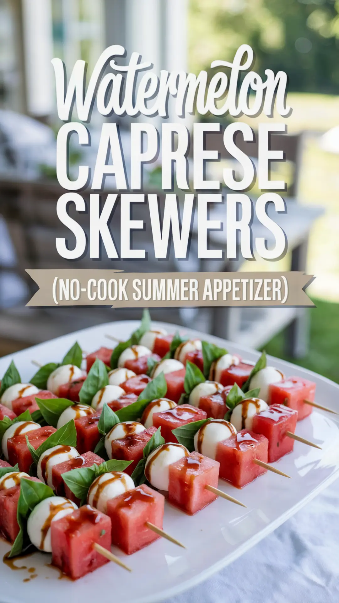 Refreshing Watermelon Caprese Skewers Recipe