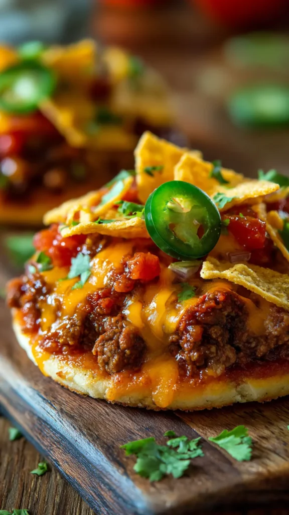 Spicy Taco Pizza Burger Recipe Bold & Spicy Taco Pizza Burger with Jalapeños