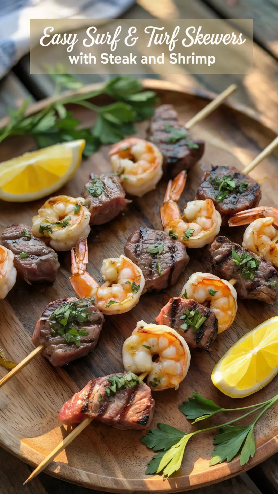 Surf & Turf Skewers with Garlic Herb Butter