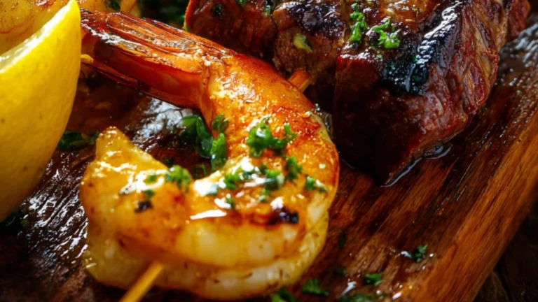 Surf & Turf Skewers with Garlic Herb Butter Recipe