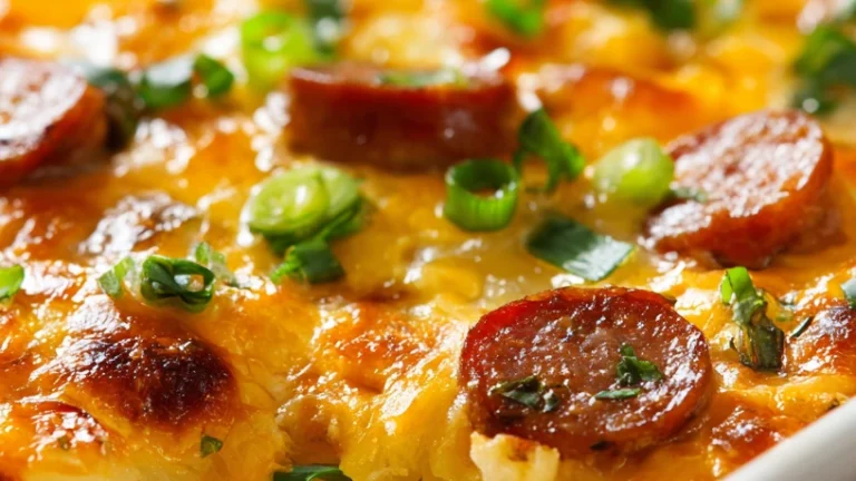 Creamy Cheesy Kielbasa Potato Casserole Recipe