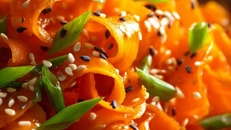 Ginger-Sesame Carrot Ribbon Slaw Recipe