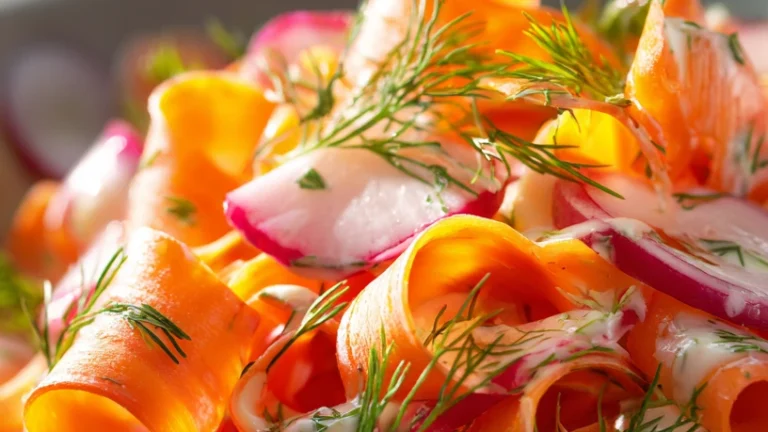 Shaved Carrot & Radish Salad with Herby Vinaigrette