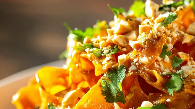 Easy No-Cook Thai Carrot Ribbon Salad with Heat