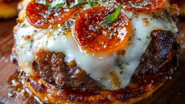 Ultimate Pizza Burger – A Cheesy, Meaty Mashup