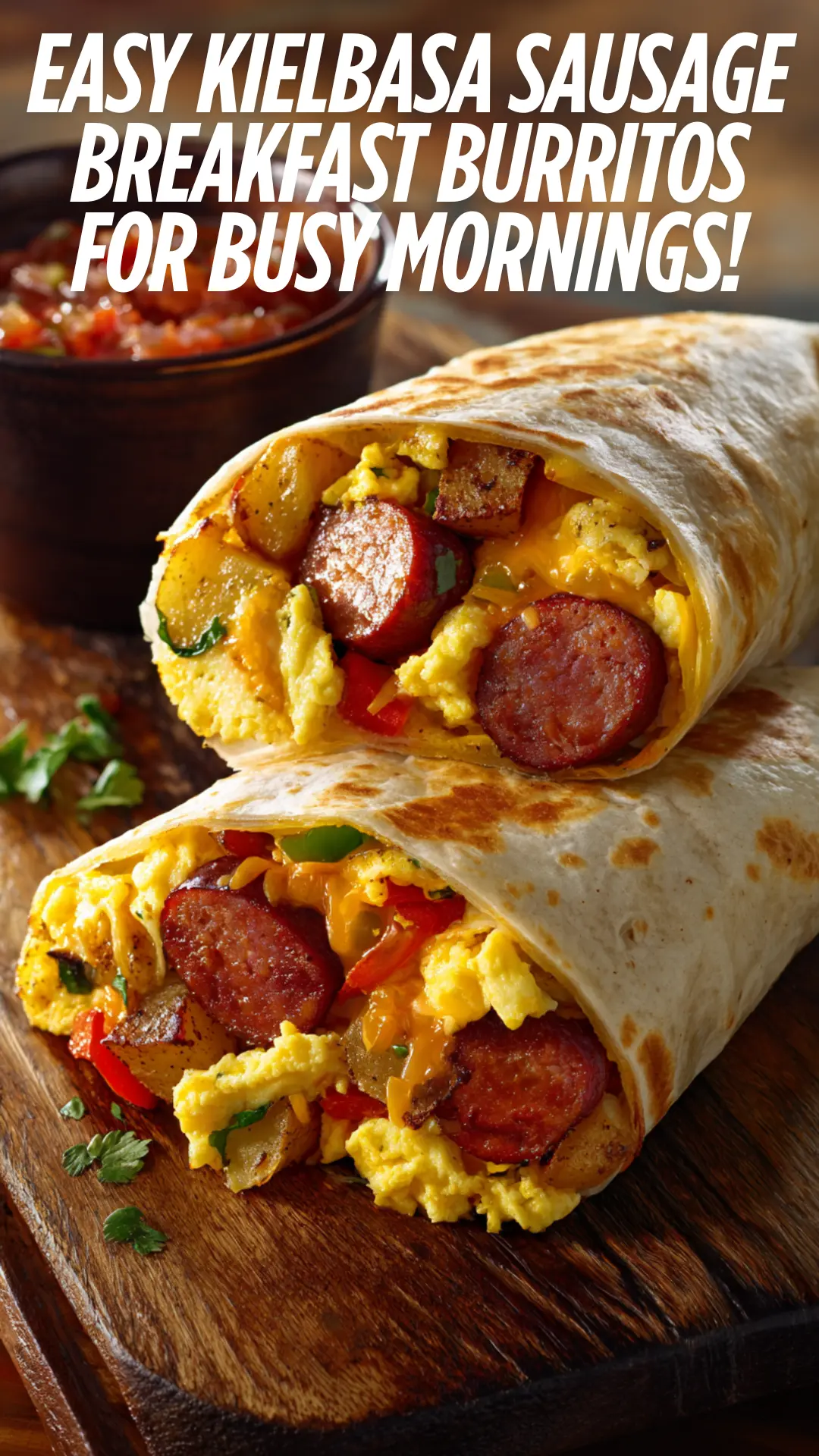 Kielbasa Sausage Breakfast Burritos