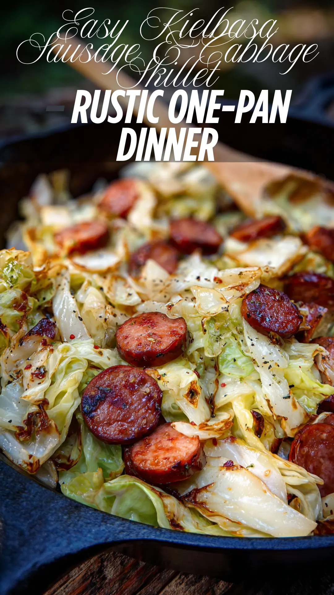Rustic Kielbasa Sausage & Cabbage Skillet Recipe