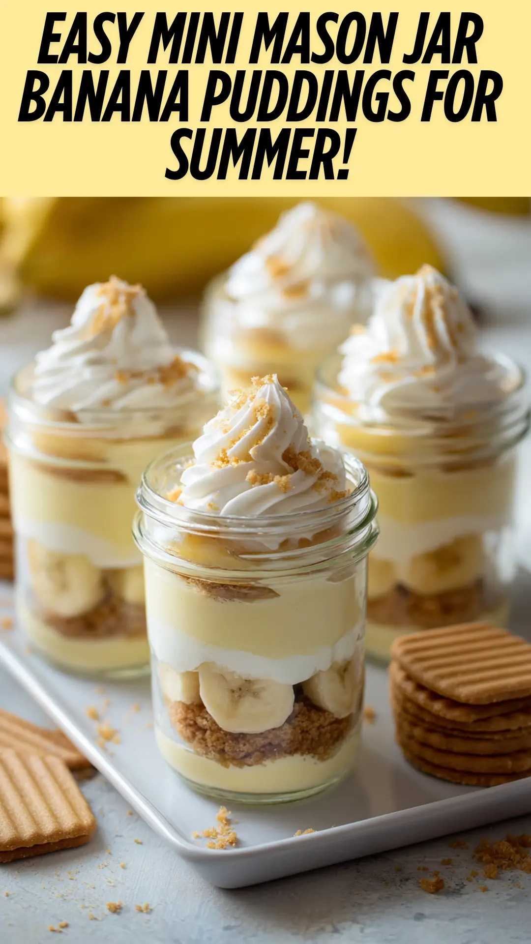 Mini Mason Jar Banana Puddings