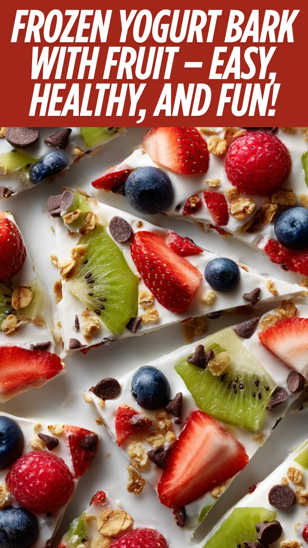 Frozen Yogurt Bark with Fresh Fruit